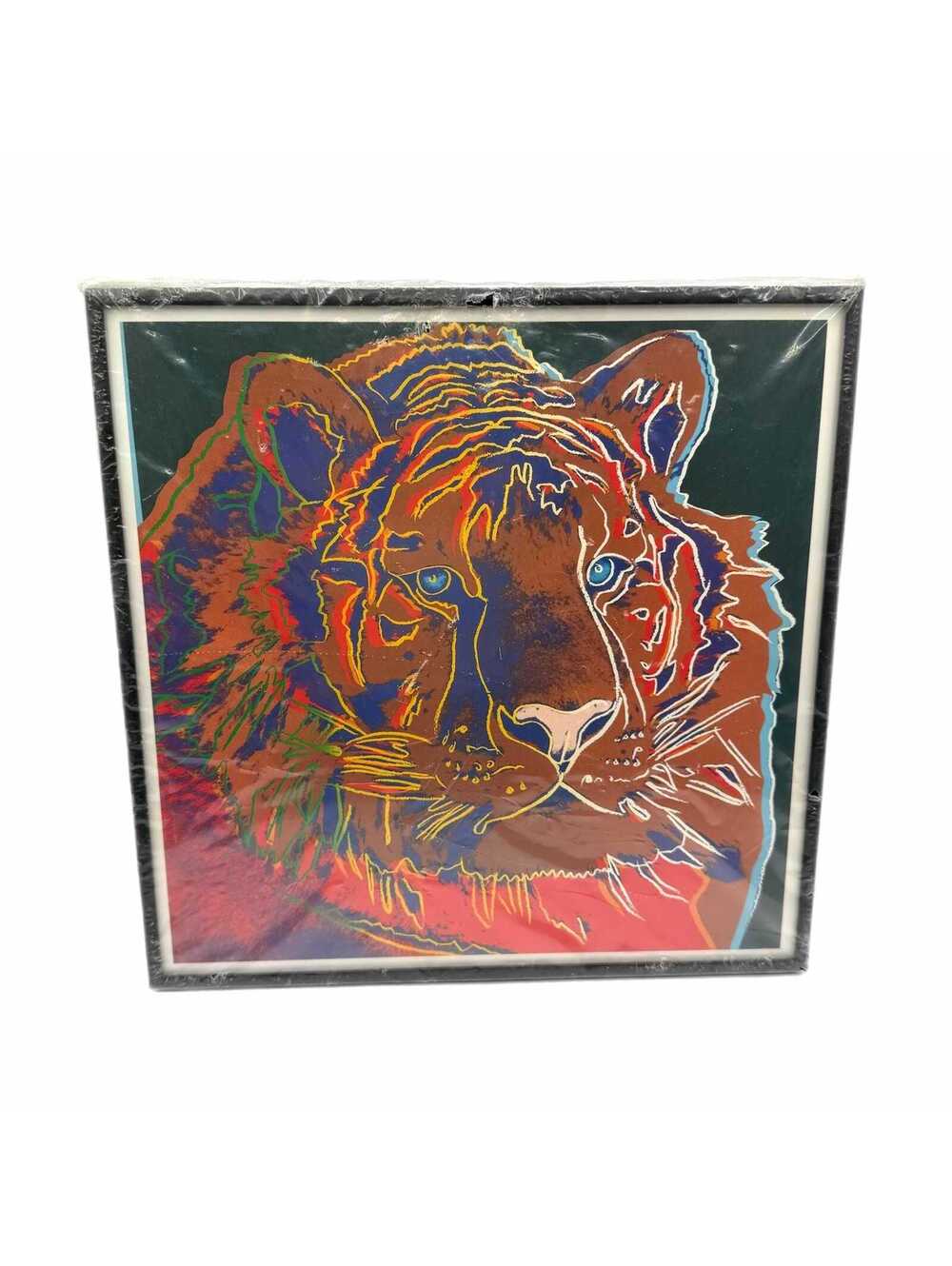 1989 Andy Warhol’s Siberian Tiger Endangered Species Series Framed Offset Print